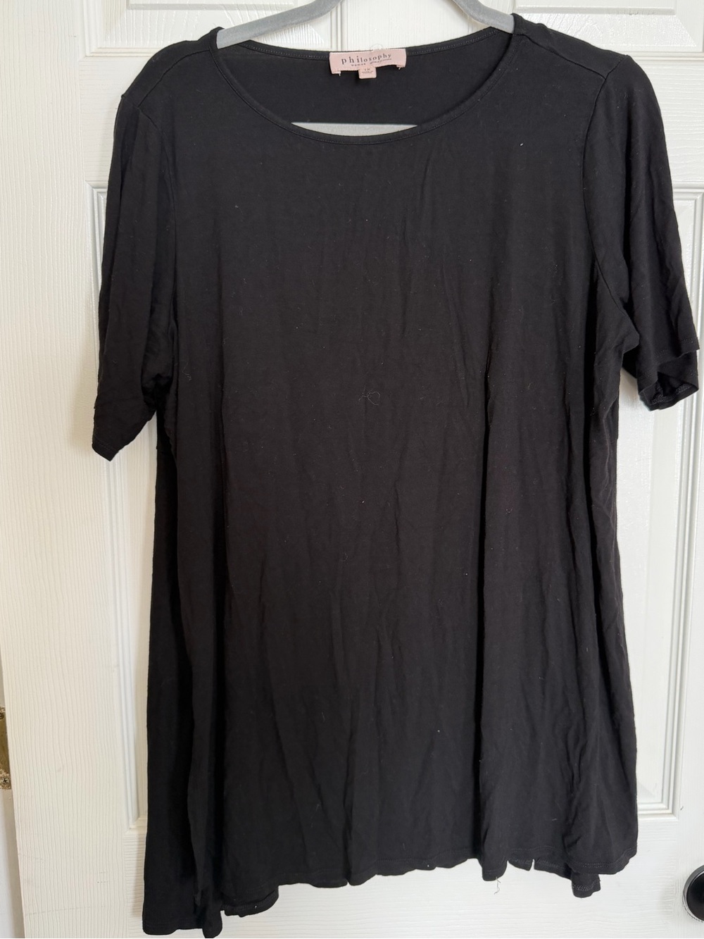 Philosophy Black Short-Sleeve Swing Tee
